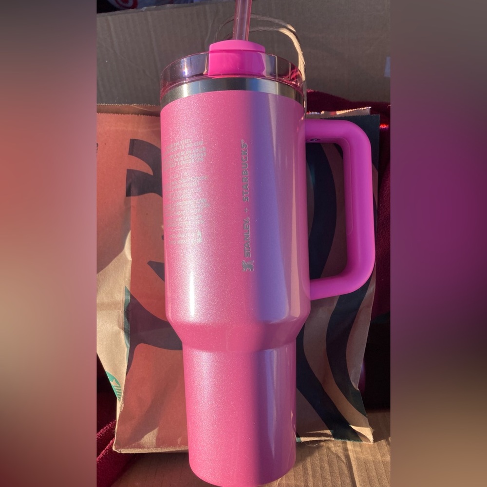 AUTHENTIC Starbucks Stanley pink limited edition sparkly tumbler
